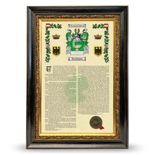 Bassermann Armorial History Framed - Heirloom
