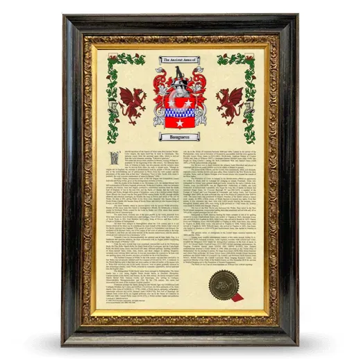 Bauguess Armorial History Framed - Heirloom