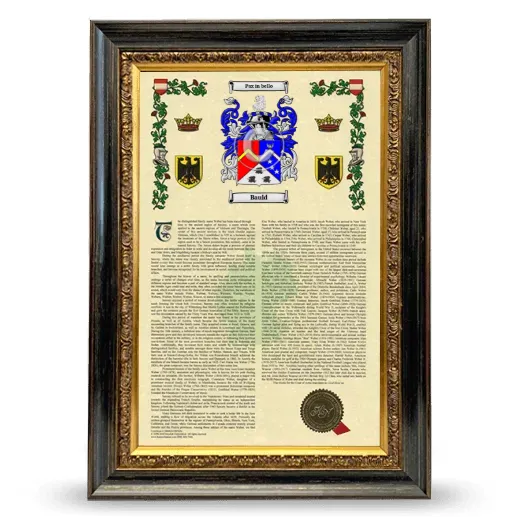 Bauld Armorial History Framed - Heirloom
