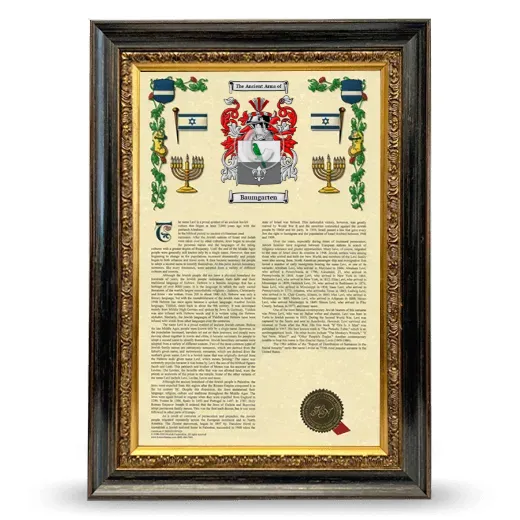 Baumgarten Armorial History Framed - Heirloom