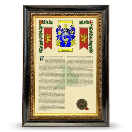 Baumom Armorial History Framed - Heirloom