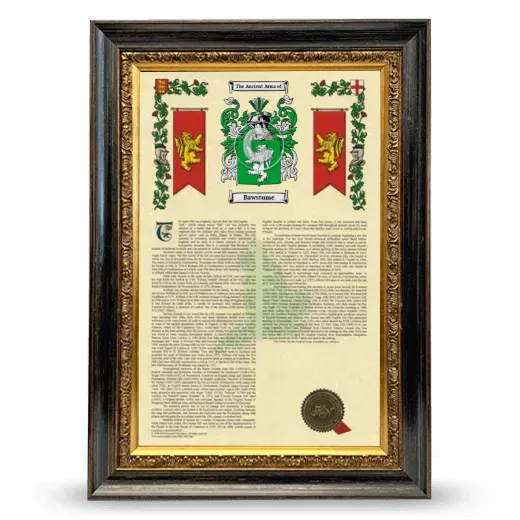 Bawstume Armorial History Framed - Heirloom