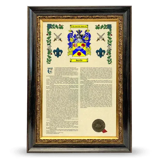 Bayelle Armorial History Framed - Heirloom