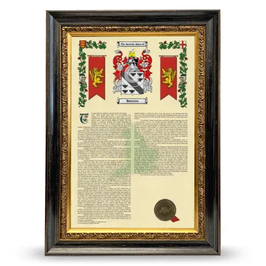 Beasten Armorial History Framed - Heirloom
