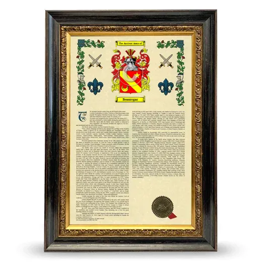 Beauregar Armorial History Framed - Heirloom