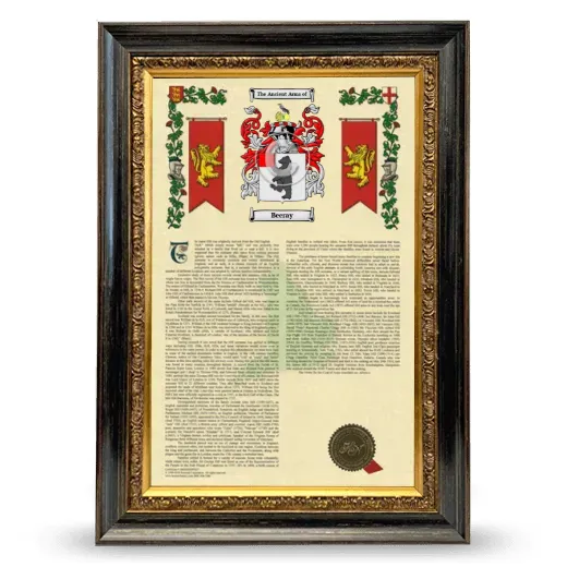 Beeray Armorial History Framed - Heirloom