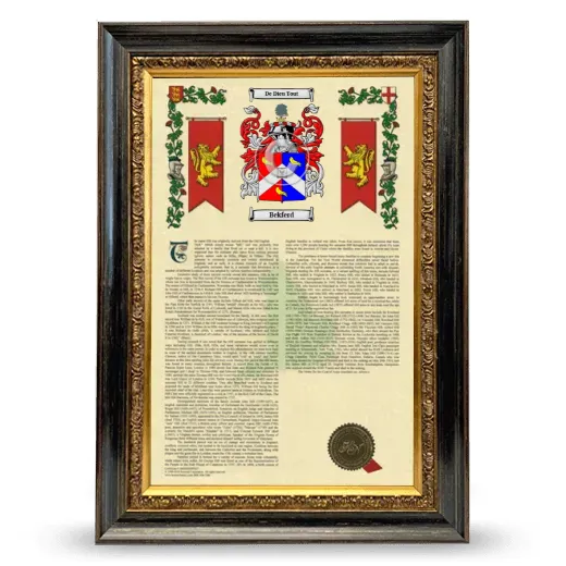 Bekferd Armorial History Framed - Heirloom