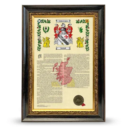 Benend Armorial History Framed - Heirloom