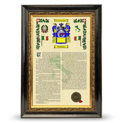 Bentivegna Armorial History Framed - Heirloom