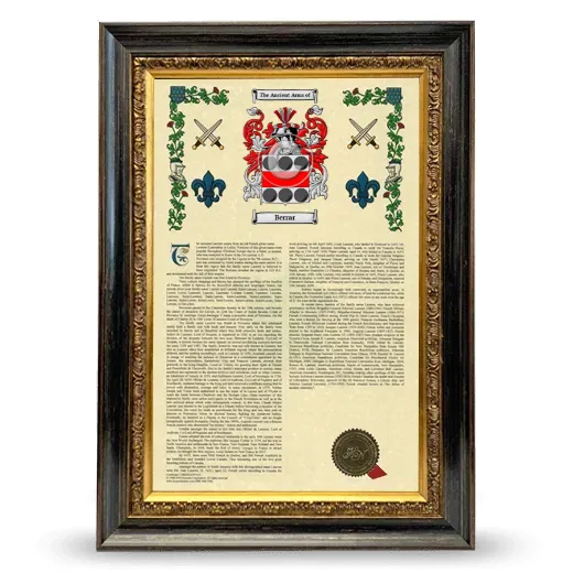 Berrar Armorial History Framed - Heirloom