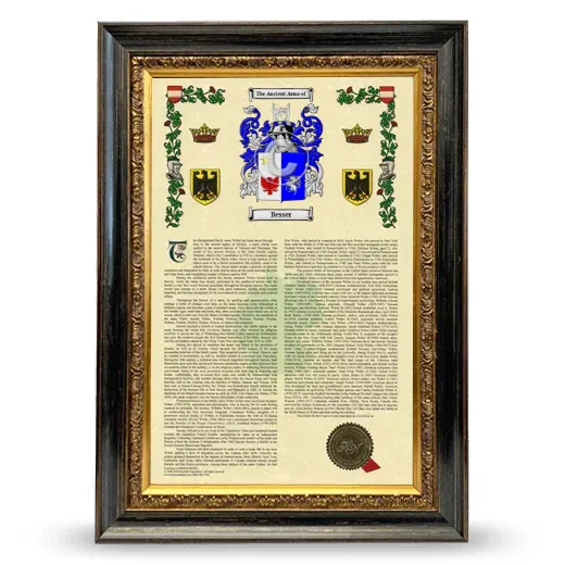 Besser Armorial History Framed - Heirloom