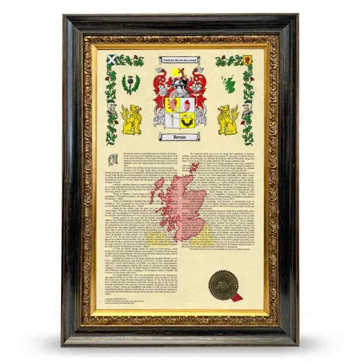 Beuns Armorial History Framed - Heirloom