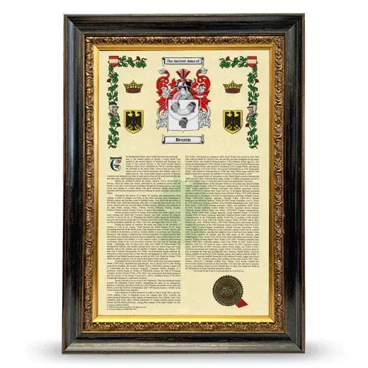 Beuren Armorial History Framed - Heirloom