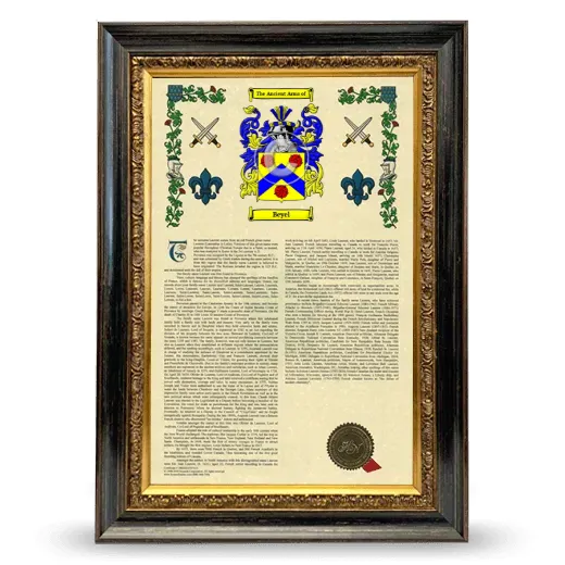 Beyel Armorial History Framed - Heirloom