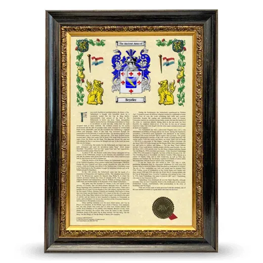 Beyeler Armorial History Framed - Heirloom