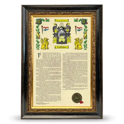Bezuidenhout Armorial History Framed - Heirloom