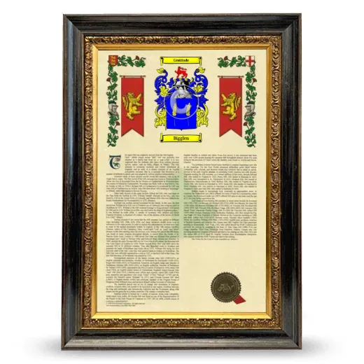 Bigglen Armorial History Framed - Heirloom