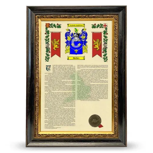 Birches Armorial History Framed - Heirloom
