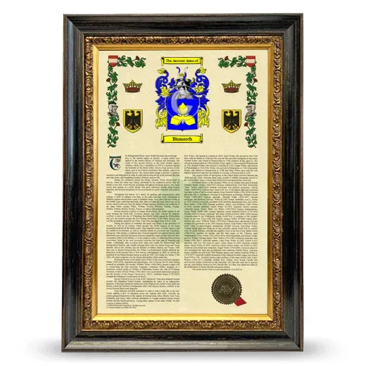 Bismarch Armorial History Framed - Heirloom