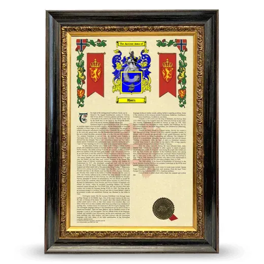 Bjørn Armorial History Framed - Heirloom