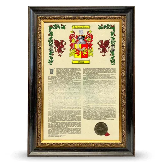 Blann Armorial History Framed - Heirloom