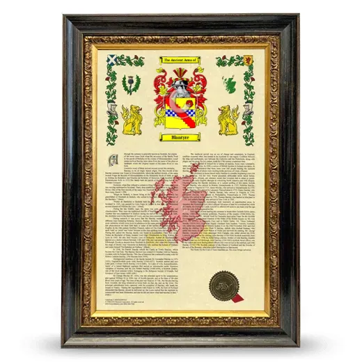 Blantyre Armorial History Framed - Heirloom