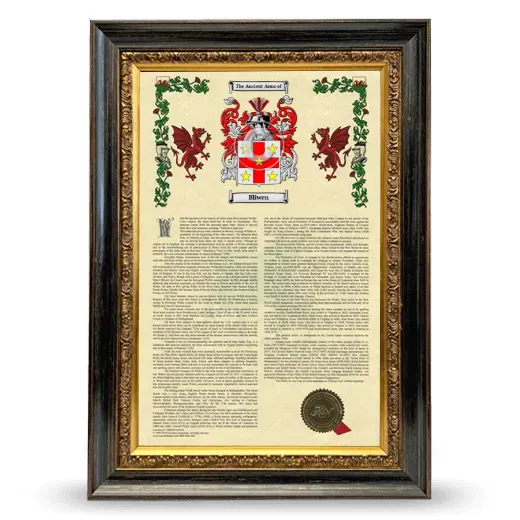 Bliwen Armorial History Framed - Heirloom