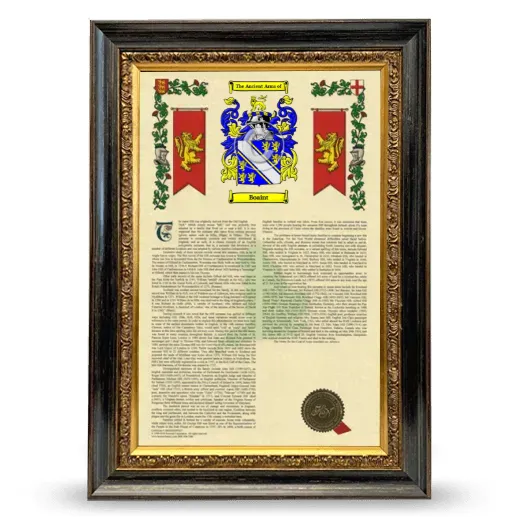 Boaint Armorial History Framed - Heirloom