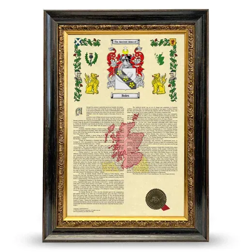 Boies Armorial History Framed - Heirloom