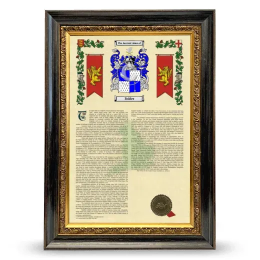 Bolder Armorial History Framed - Heirloom