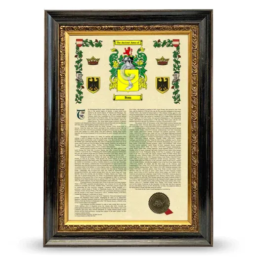 Bom Armorial History Framed - Heirloom