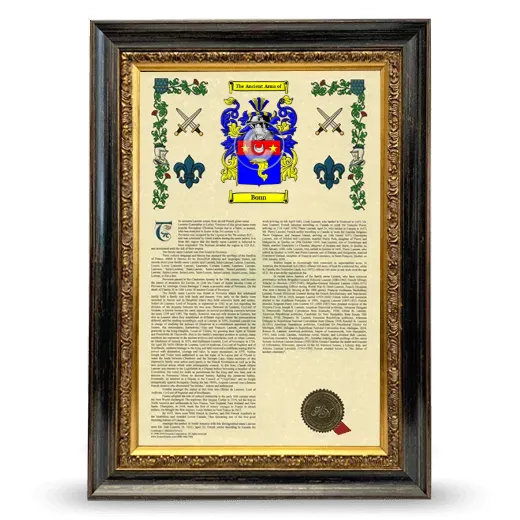 Bonn Armorial History Framed - Heirloom