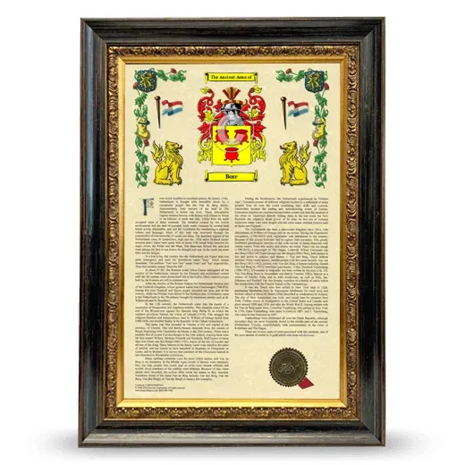 Bore Armorial History Framed - Heirloom