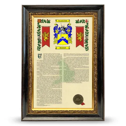 Bossterd Armorial History Framed - Heirloom