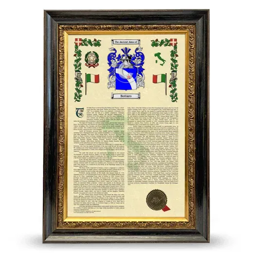 Bottaro Armorial History Framed - Heirloom