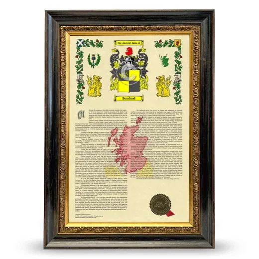 Boudend Armorial History Framed - Heirloom