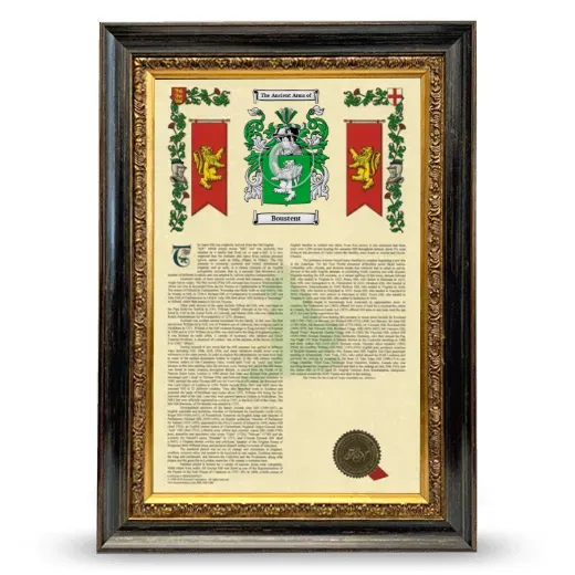 Boustent Armorial History Framed - Heirloom