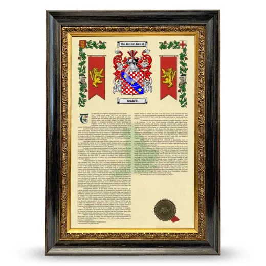 Brakels Armorial History Framed - Heirloom