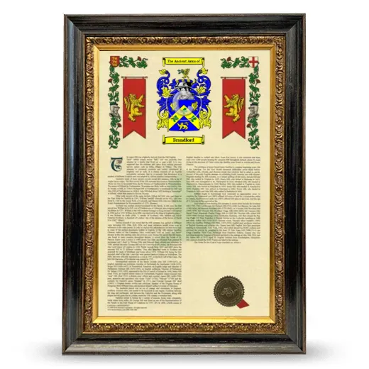 Brandford Armorial History Framed - Heirloom