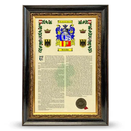 Bresselau Armorial History Framed - Heirloom