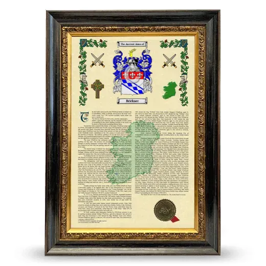 Brickner Armorial History Framed - Heirloom