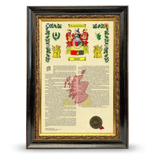 Broder Armorial History Framed - Heirloom