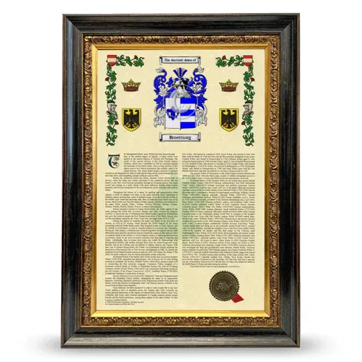 Broettsorg Armorial History Framed - Heirloom