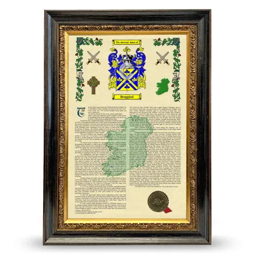 Broggind Armorial History Framed - Heirloom