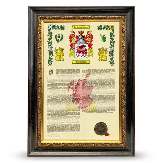 Brokenshire Armorial History Framed - Heirloom