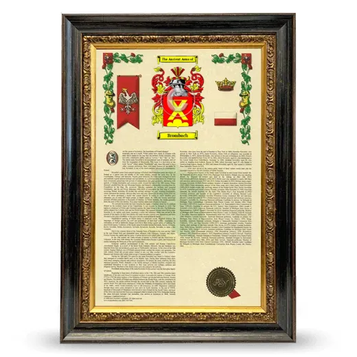 Brombach Armorial History Framed - Heirloom