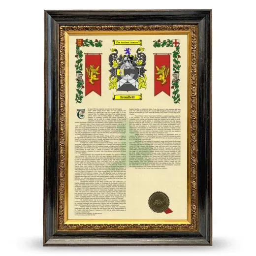 Bromfield Armorial History Framed - Heirloom