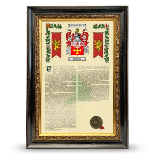 Bronwen Armorial History Framed - Heirloom