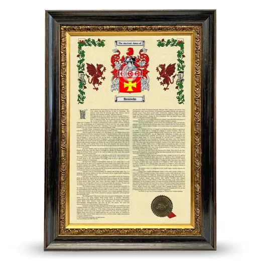 Bronwin Armorial History Framed - Heirloom