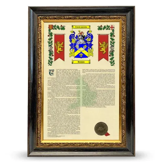 Brouan Armorial History Framed - Heirloom